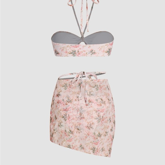 Cider Floral Bikini Set - Pink and Green - Picture 4 of 4